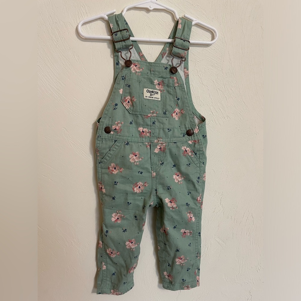 Oshkosh B’Gosh floral overalls 9m